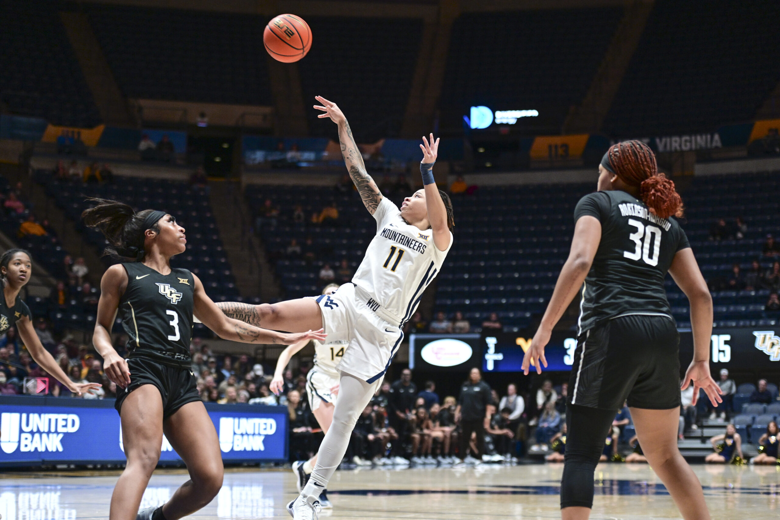 Quinerly scores 26 as Mountaineers coast to 41-point win over UCF